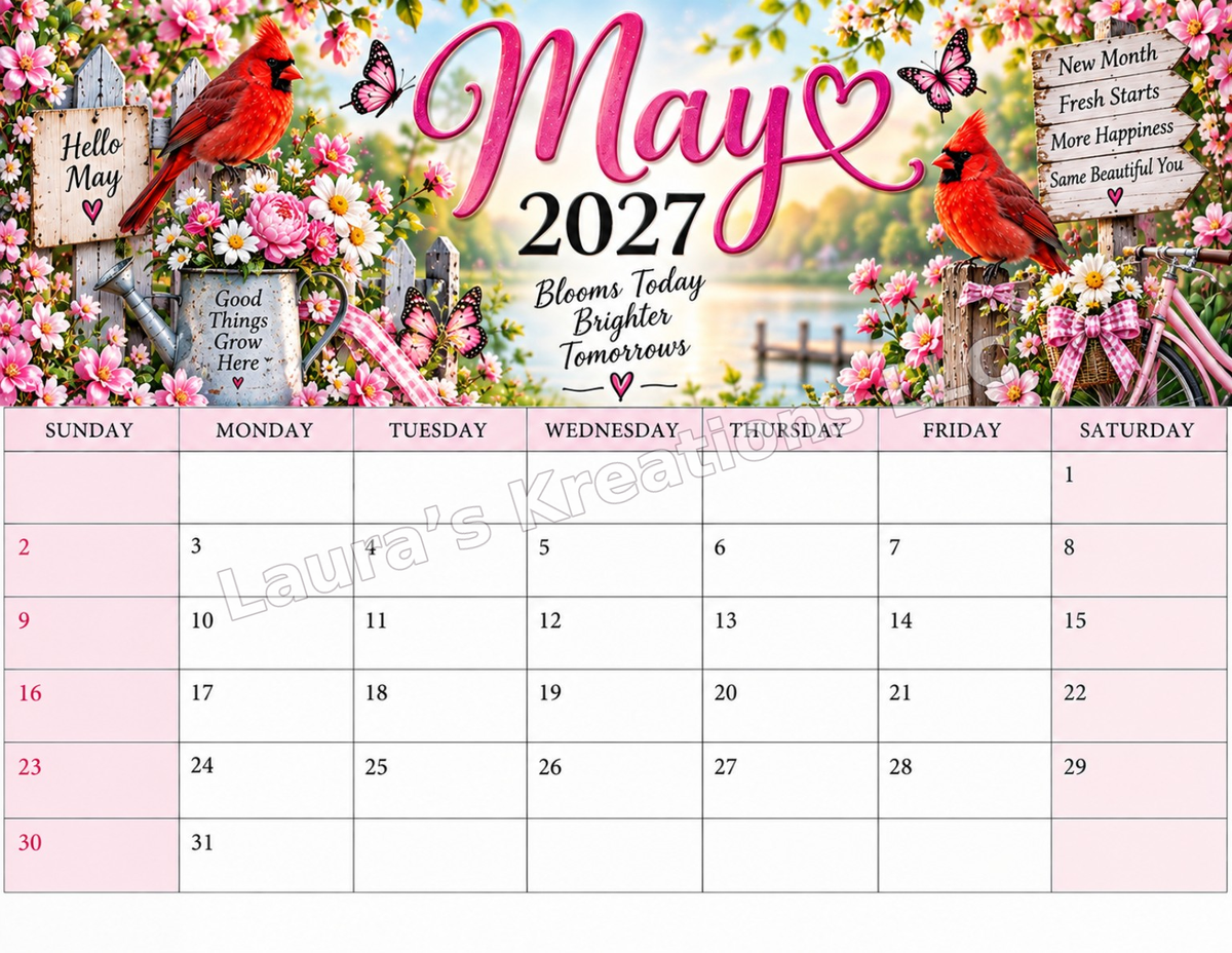12 Month Wall Calendar