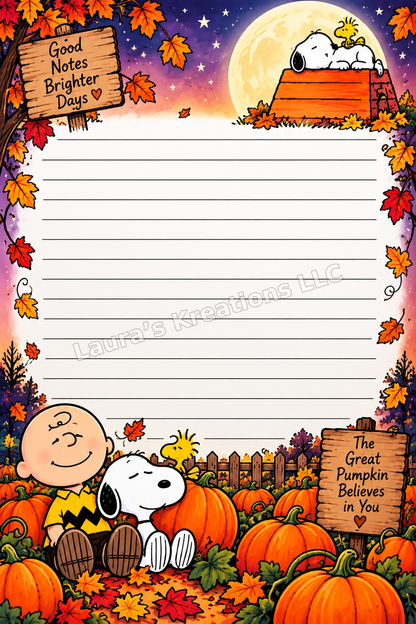 Snoopy Fall Notebook