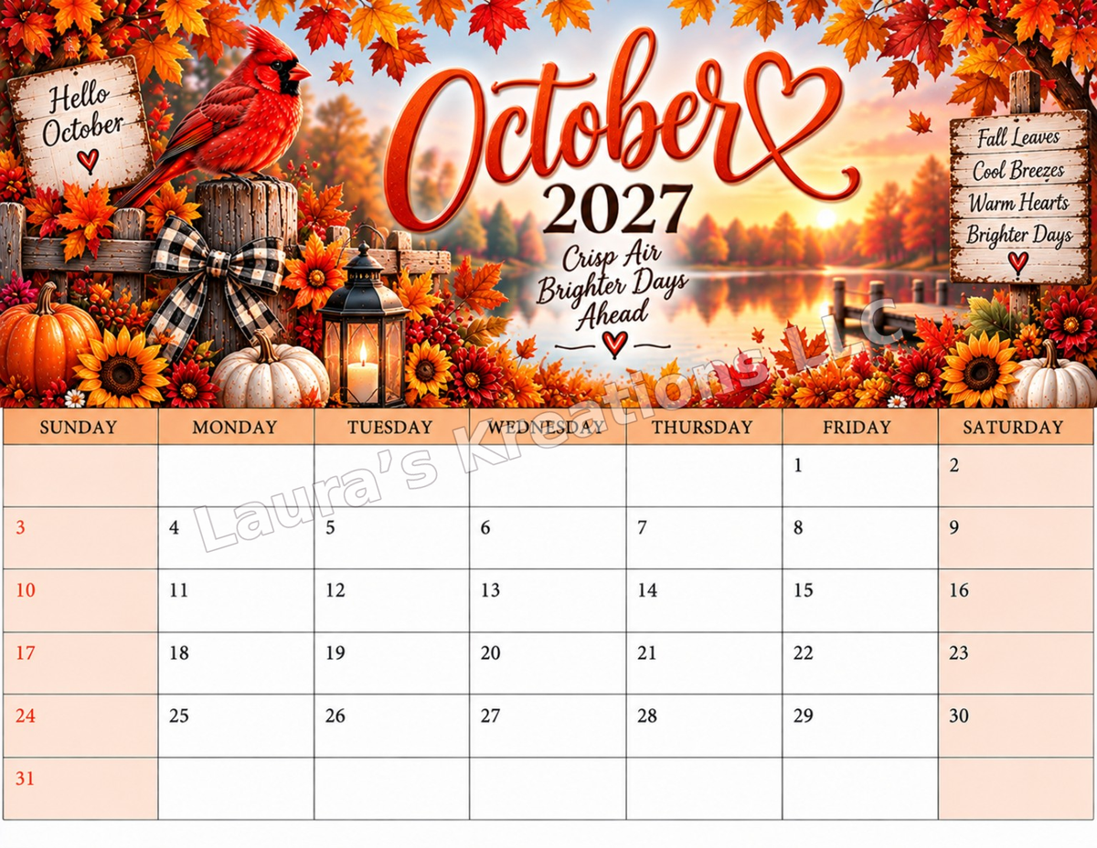 12 Month Wall Calendar