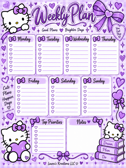 Hello Kitty Weekly Task