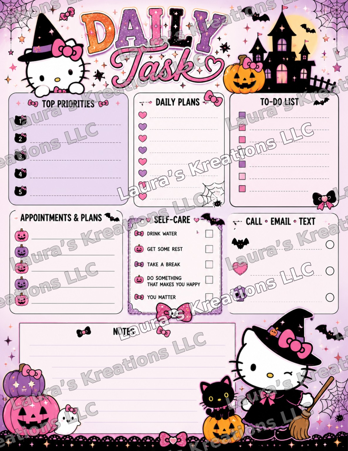 Hello Kitty Halloween Daily Task