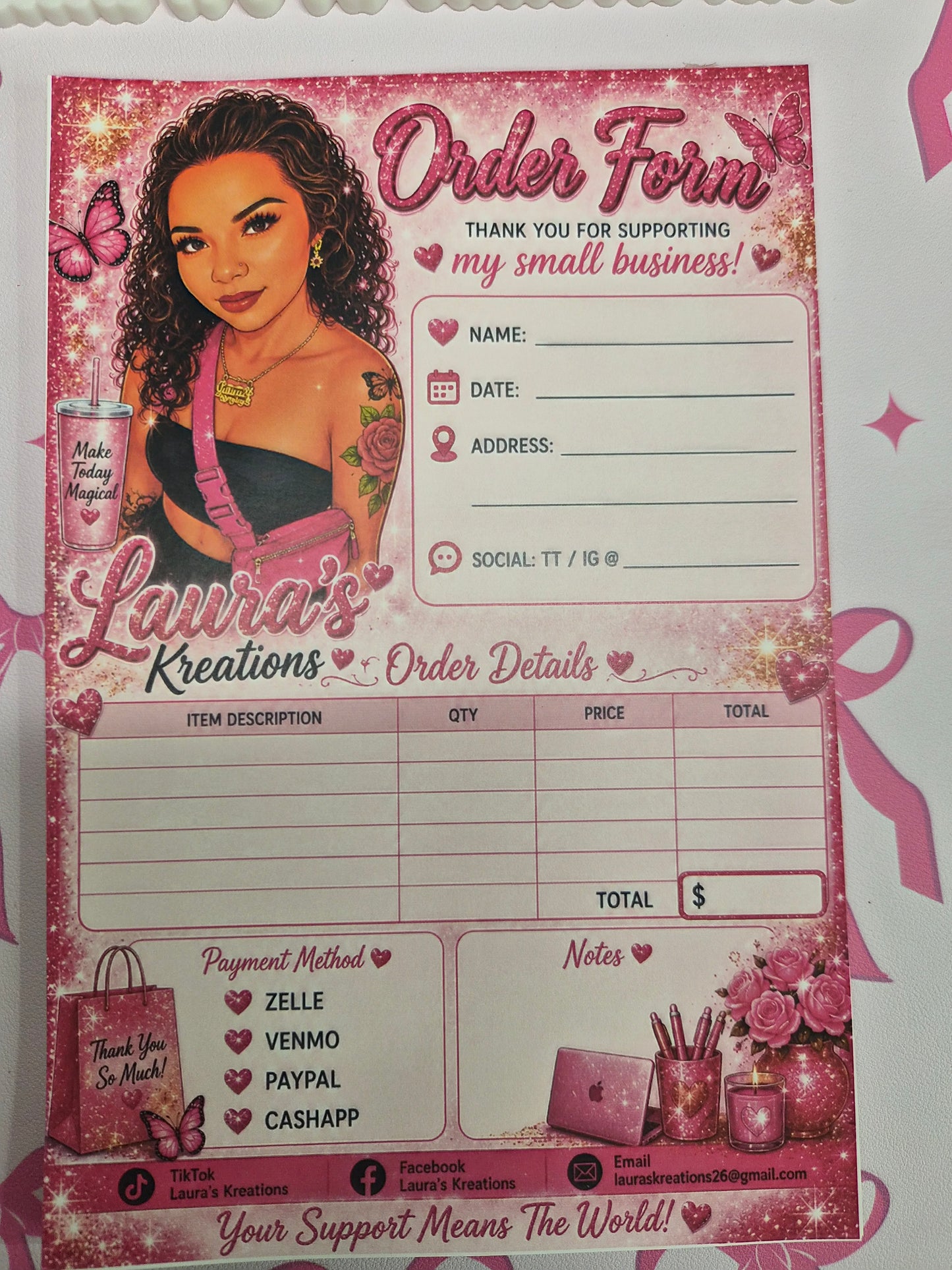 Customized Order forms