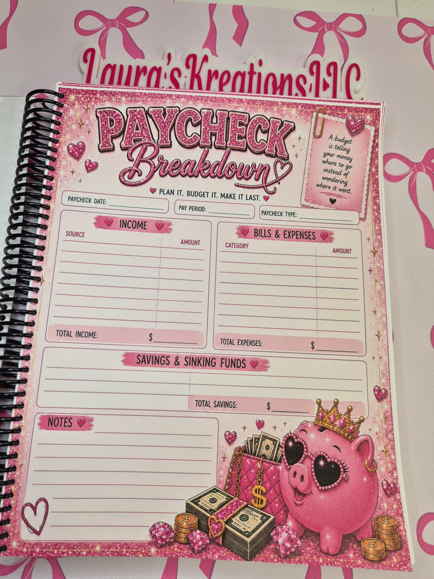 Pink Billing Journal