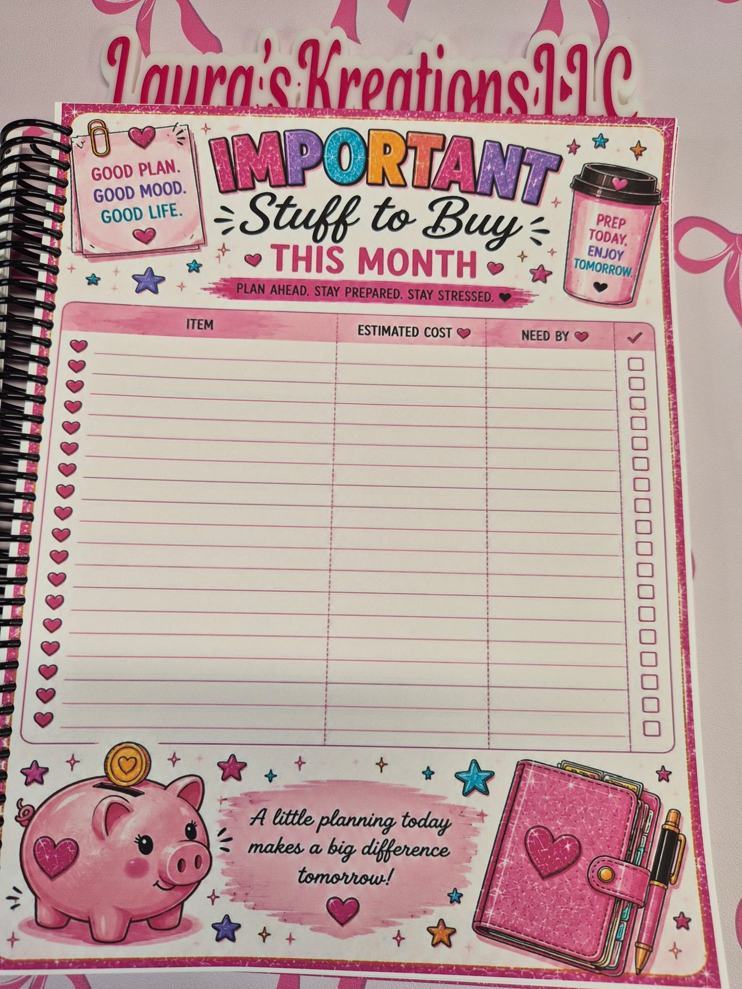 Pink Billing Journal