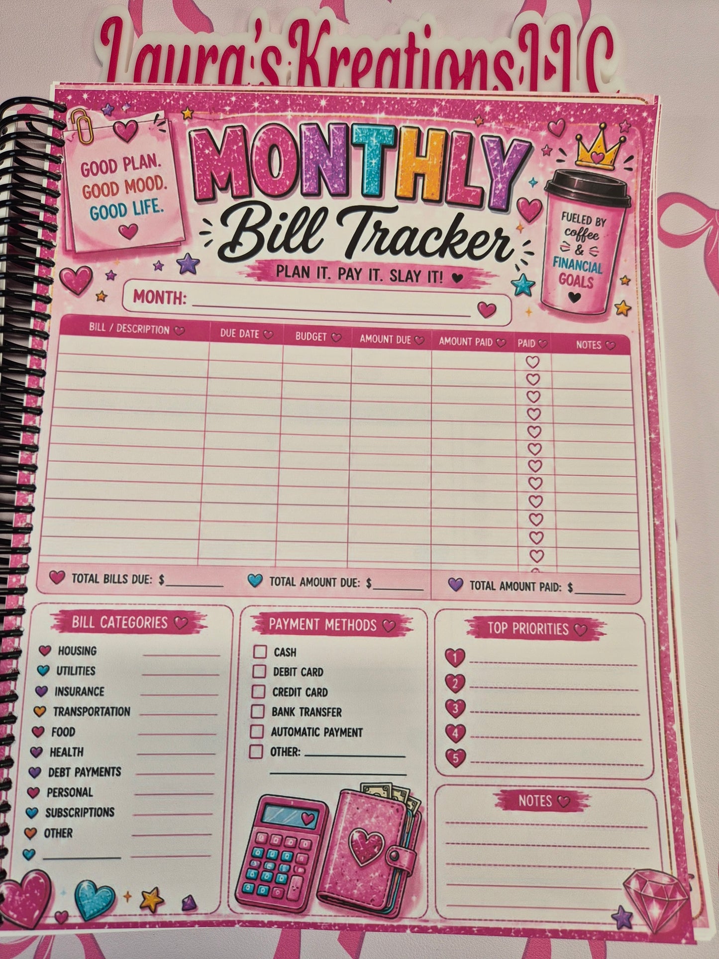 Pink Billing Journal